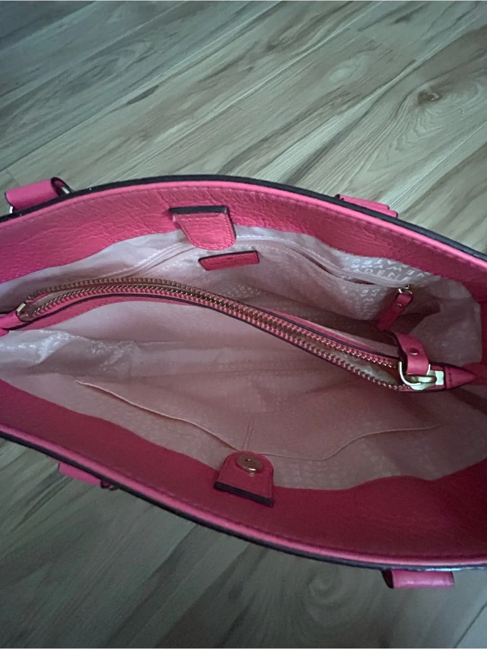Kate Spade Pink/Coral Floral Laser-Cut Tote Bag